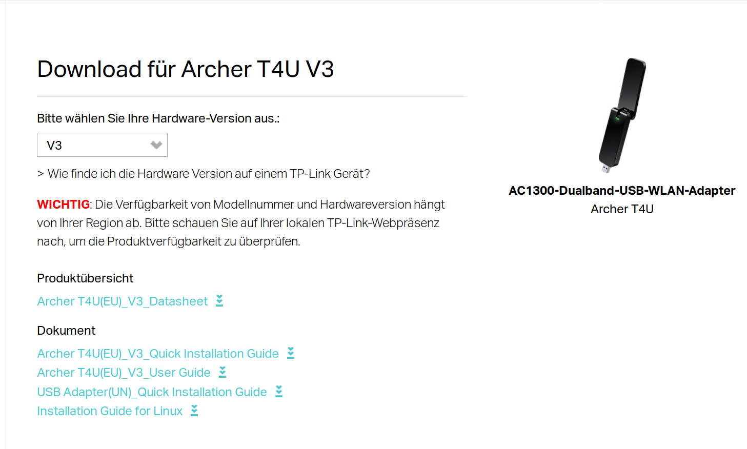 tp link archer t4u v3